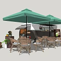 Modern Bus Station 3d model