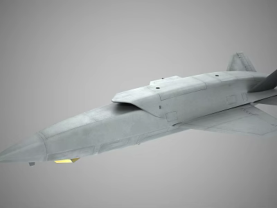 Gray Fighter Jet Model With Sleek Aerodynamic Structure And 3D Rendering 3d model