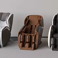 Three Different Colored Massage Chairs in White Brown Black with Modern Design
