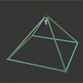 Orange Pyramid Furniture With Metal Frame Square Base And Hanging Ornament