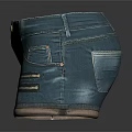 Blue Slim Fit Jeans With Multiple Pockets And Cut Details At Hem