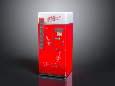 Red Pepsi Vending Machine With ICE COLD Lettering And Classic Exterior Design 3d model