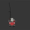 Red Fire Truck With Extended Rescue Ladder And Firefighting Equipment