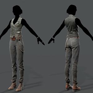 modern model clothes women's clothing 3d model