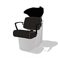 Modern Black and White Massage Chair With Ergonomic Backrest and Armrest Design