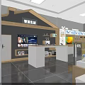 China Mobile 5G Plus Digital Store with Mobile Phone Displays and Modern Interior Counters