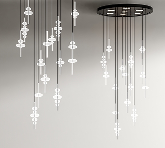 Modern chandelier crystal chandelier 3d model