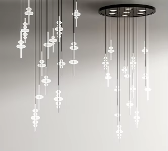 Modern chandelier crystal chandelier 3d model