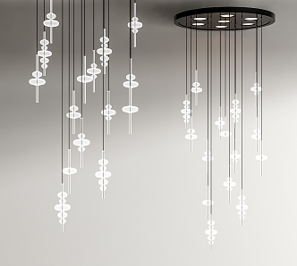 Modern chandelier crystal chandelier 3d model