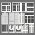 Diverse Architectural Window Designs With Various Shapes And Glass Frames