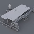 Industrial Automated Manufacturing Equipment With Large Workbench Metal Structure And Operator