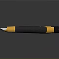 Ergonomic Yellow Black Utility Knife With Retractable Blade And Rubber Grip Handle
