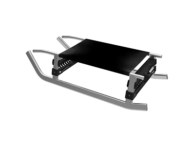 Fitness Sled Machine With Black Platform And Silver Metal Frame For Strength Training 3d model