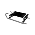 Fitness Sled Machine With Black Platform And Silver Metal Frame For Strength Training