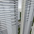 Modern High Rise Residential Complex With Surrounding Roads And Green Areas Layout 3d model