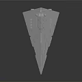 Detailed Scale Starship Model With Triangular Design For Cosmic Aerospace Enthusiasts