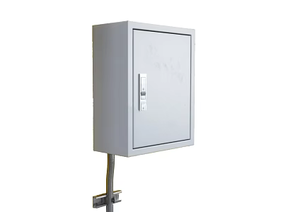 White Single Door Refrigerator Freezer with Lock and Control Panel for Commercial Use 3d model