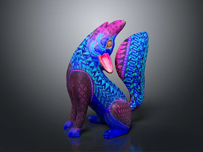Vibrant Game Movie Character With Intricate Patterns And Colorful Artistic Design 3d model