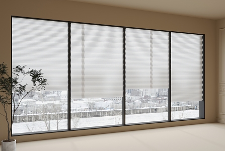 modern blinds sunshade curtain 3d model