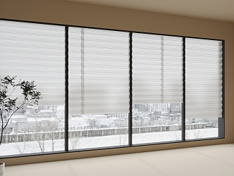 modern blinds sunshade curtain 3d model