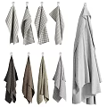 Daily Washing Towels With Striped Checkered Patterns And Various Colors For Home Use