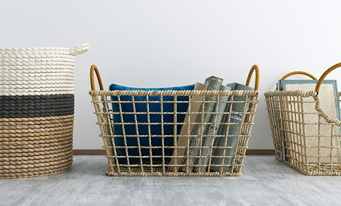 Modern Storage Basket Washing Laundry Storage Basket 3d model