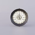 Vintage Round Wall Clock With White Dial Roman Numerals And Mechanical Gears