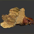 Unique Natural Yellow Decorative Component with Rough Surface and Central Hole