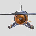 Futuristic Water Vehicle With Gray Orange Design And Mechanical Fins Structure