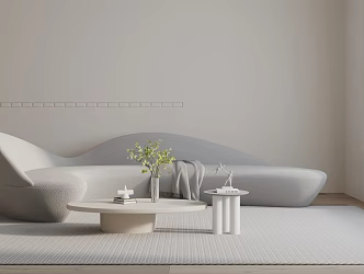 Modern three-seat sofa 3d model