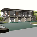 Modern Vacation Villa With Wooden Roof Open Deck Swimming Pool And Mountain View