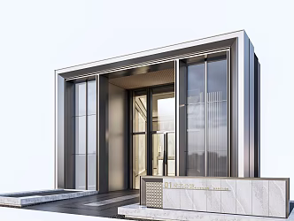 Residential Unit Door Residential Door Head Unit Entrance Door Residential Building Entrance Door 3d model