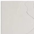 Square Rug With Minimalist Curved Textures And Light Color Scheme