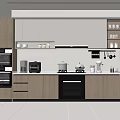 Modern Kitchen Interior With Light Cabinets Black Appliances And Sleek Countertop