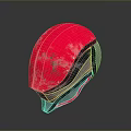 Weapon Tactical Helmet Red And Black Military Combat Gear Design