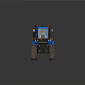 Blue Crawler Tractor For Agricultural Use With Heavy Duty Tracked Wheels Design