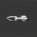 Space Inspired Futuristic Motorcycle With Aerodynamic Body And Cosmic Silver Finish For Interstellar Exploration Concept
