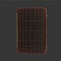 Brown Leather Tablet Case With Geometric Patterns And Textured Surface