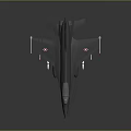 Grey Fighter Jet Model With Multiple Missiles And Red Emblems Design 3d model