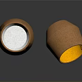 Orange Ceramic Household Containers With White Interior And Orange Exterior Design
