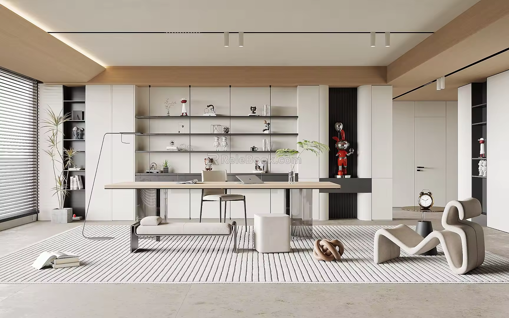 Modern study 3d model