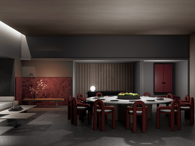 Modern Room Restaurant Room model