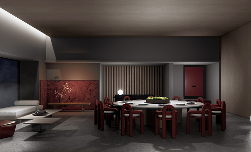 Modern Room Restaurant Room 3d model