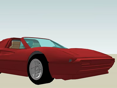 modern sports car 3d model