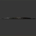 Long Stretched Snake With Brown Black And White Spotted Pattern On Gray Background 3d model