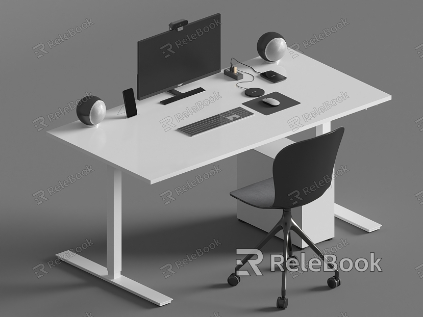 Idea Modern Office Desk and Chair Staff Desk and Chair Computer Desk and Chair model