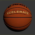 XCELER Orange Basketball With Black Stitching And Logo For Sports Activities