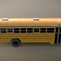 Yellow School Bus With Classic Exterior Design Multiple Windows And Side Doors