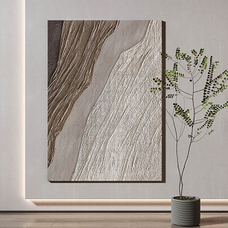 Quiet abstract painting decorative painting 3d model