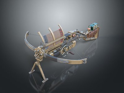 Crossbow Mechanical Crossbow Shift Bow and Arrow Shoot Far Equipment Weapons High-tech Crossbow 3d model